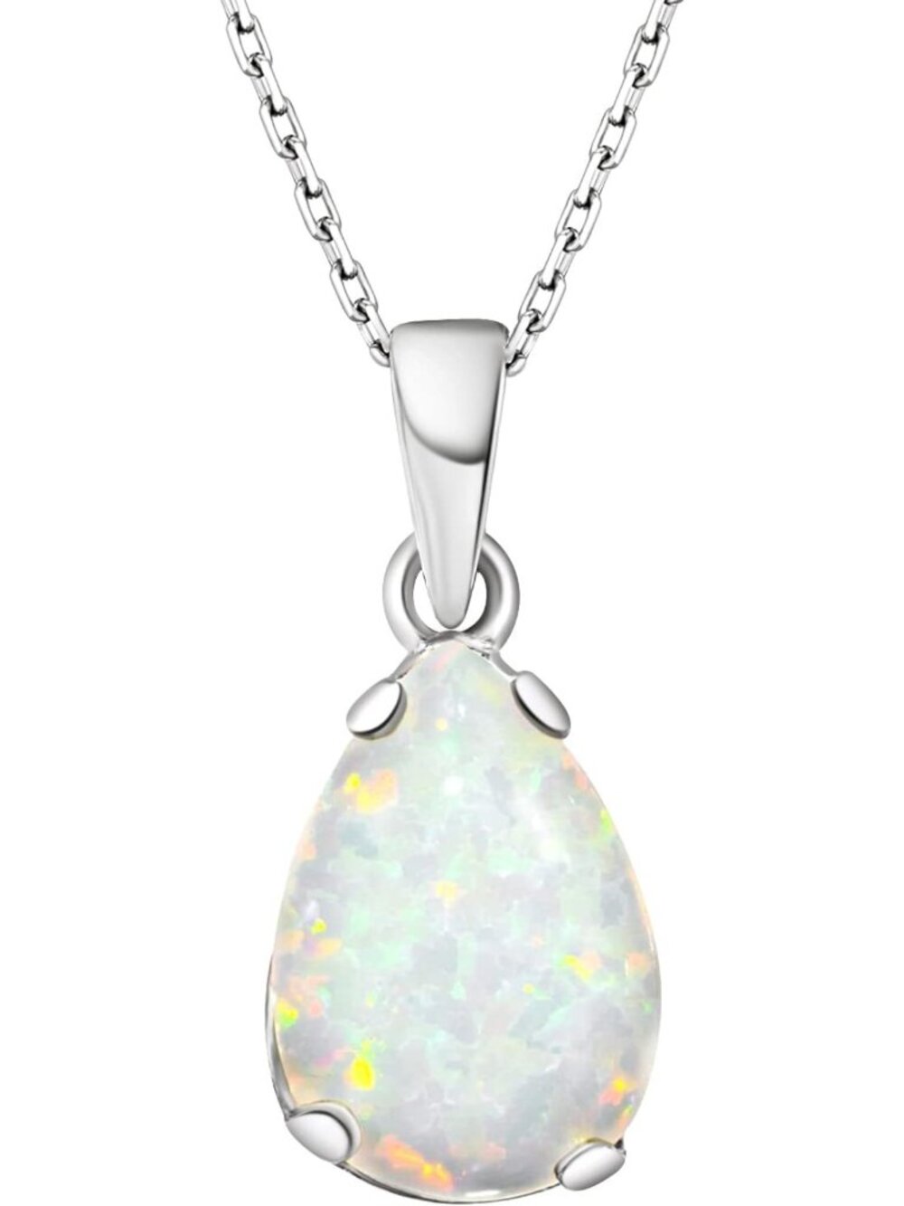 Sterling Silver Birthstone Pendant Necklace for Women - Elegant Gift Idea